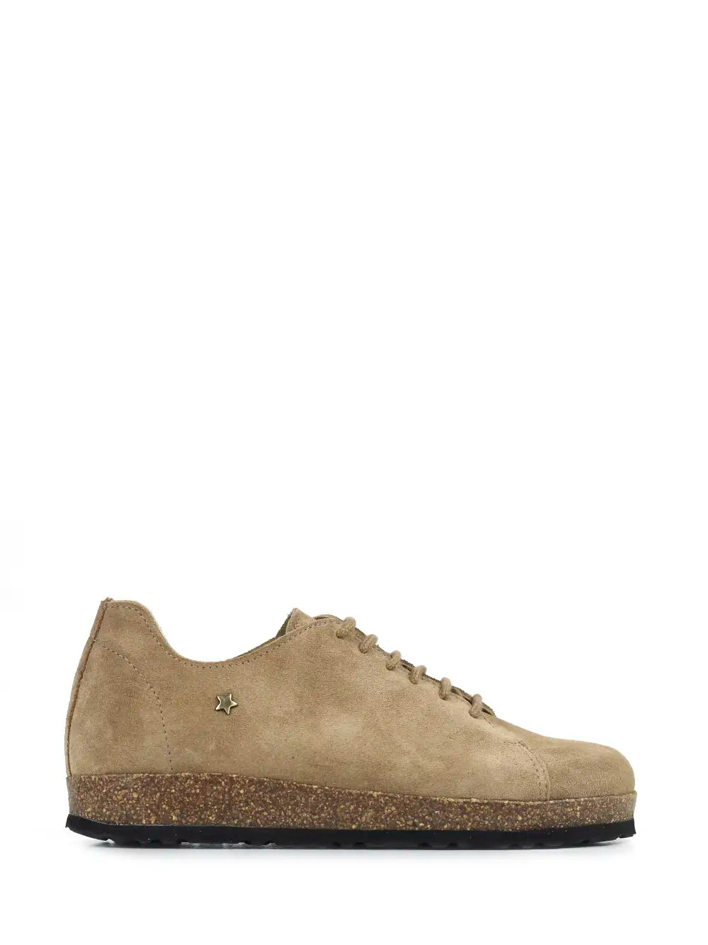 Olga Beige Suede Trainers with Laces