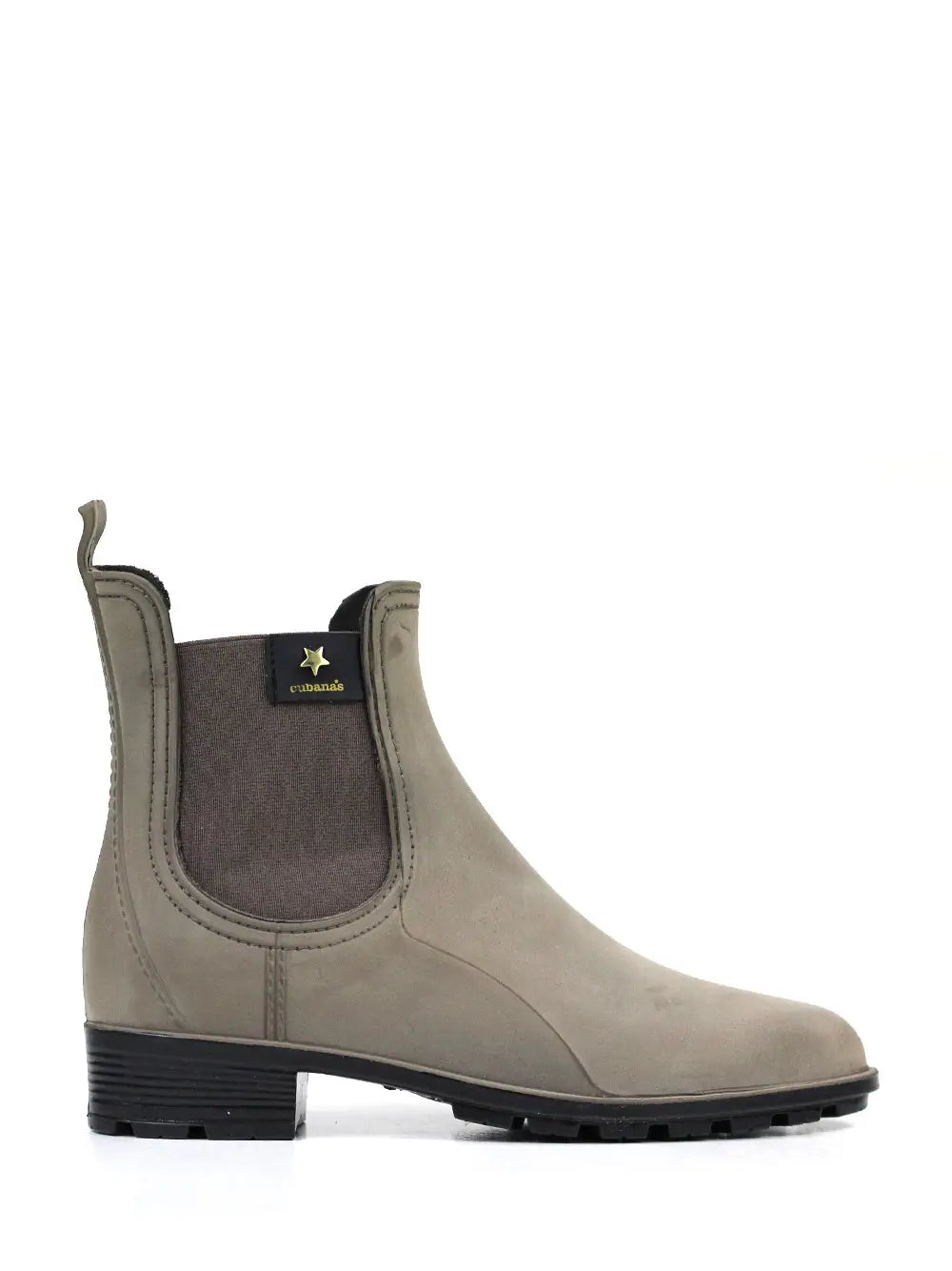 Brown Rain Boot with Nubuck Finish