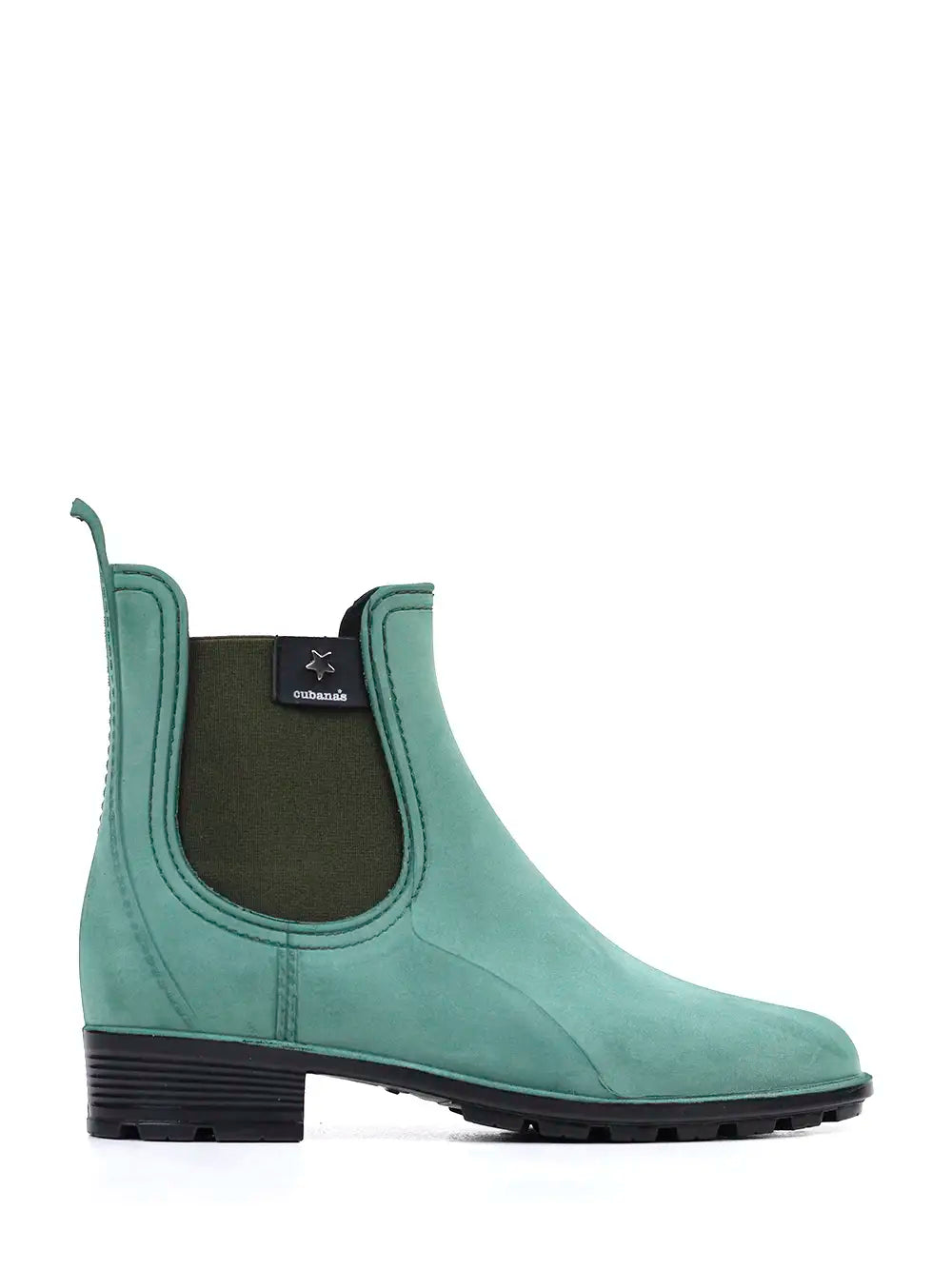 Green Rain Boot with Nubuck Finish