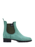 Green Rain Boot with Nubuck Finish