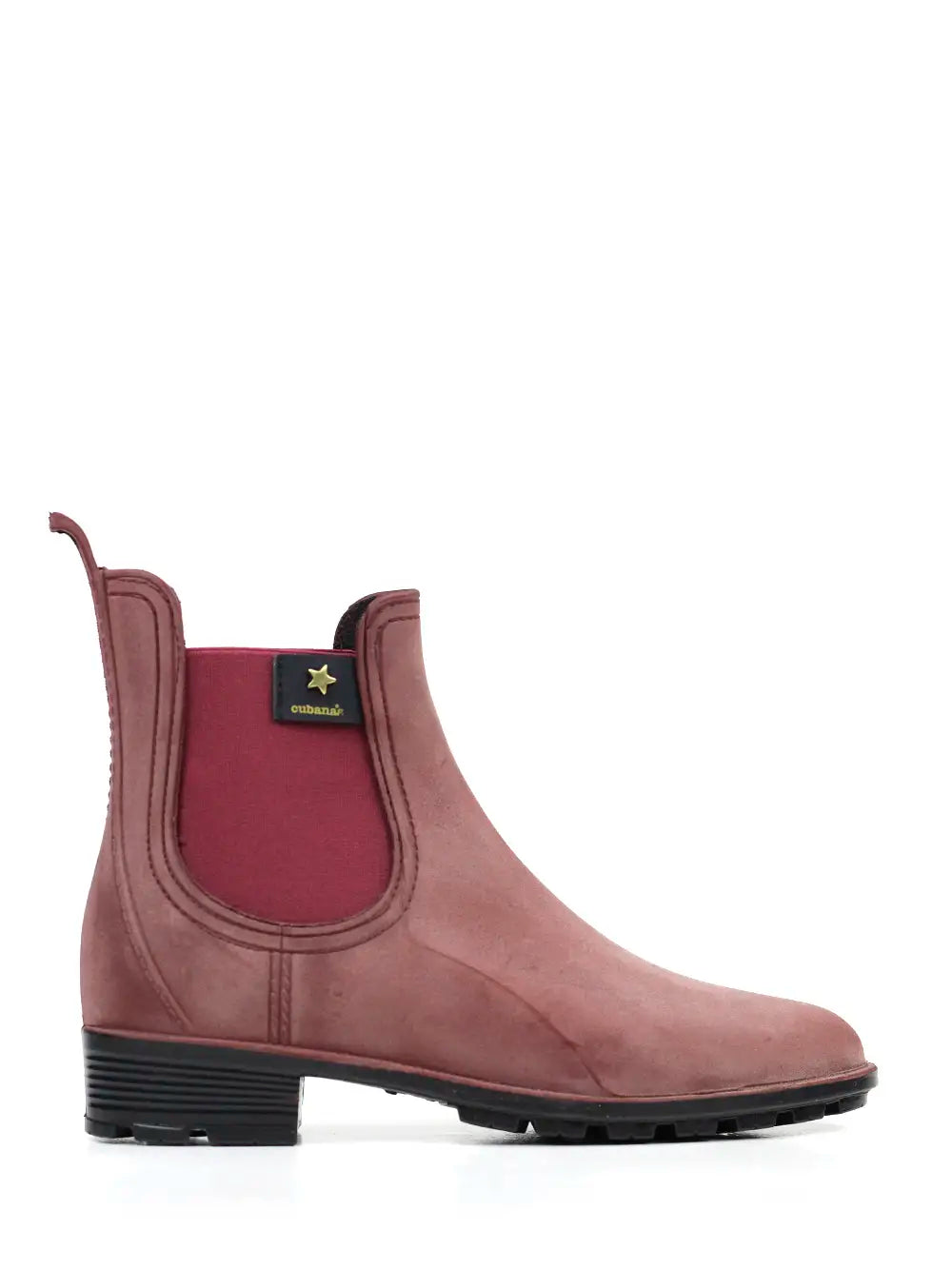 Red Rain Boot with Nubuck Finish