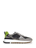 Grey and Green Suede Sneakers