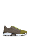 Yellow and Beige Burel Sneakers