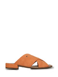 Sandália Rasa em Camurça Laranja