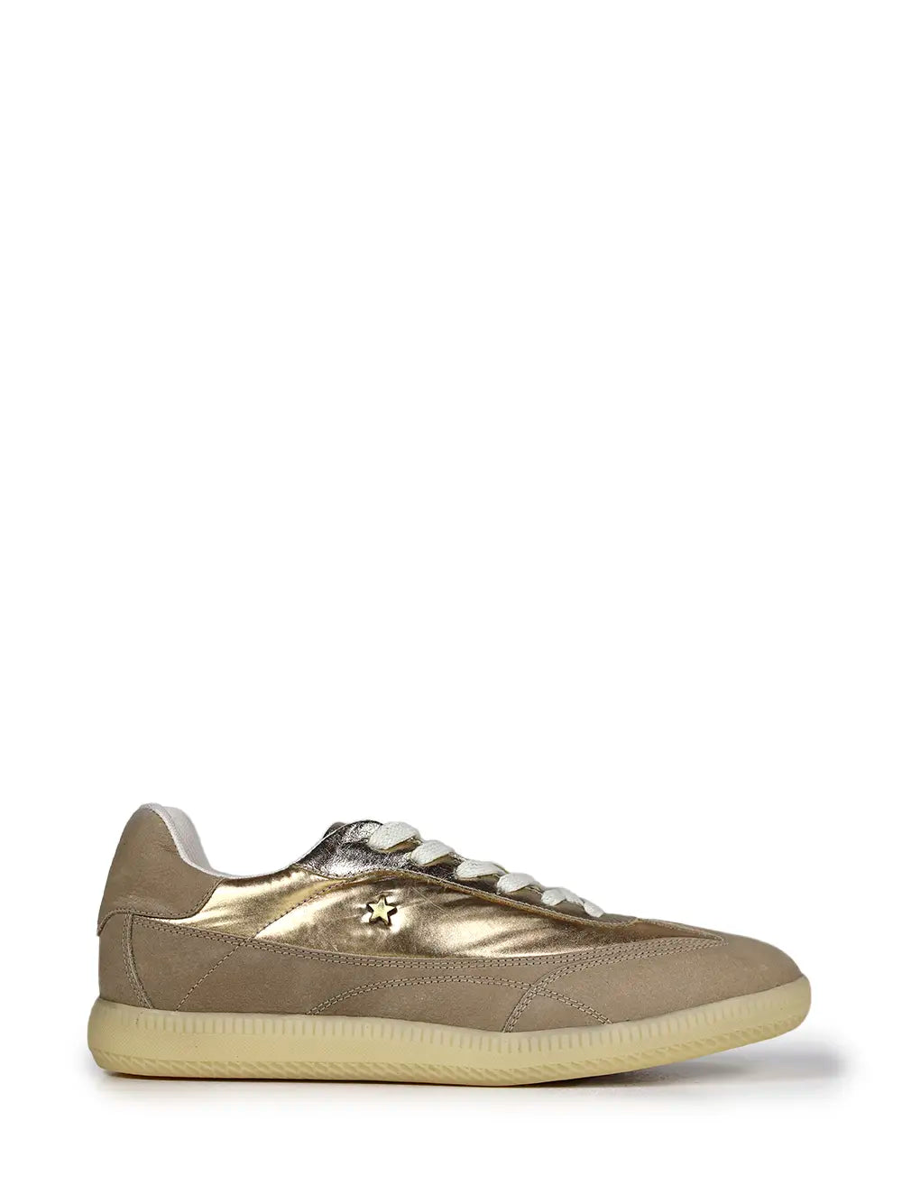 Gold Leather Sneakers