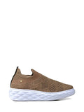 Zapatillas de tela beis con suela voluminosa
