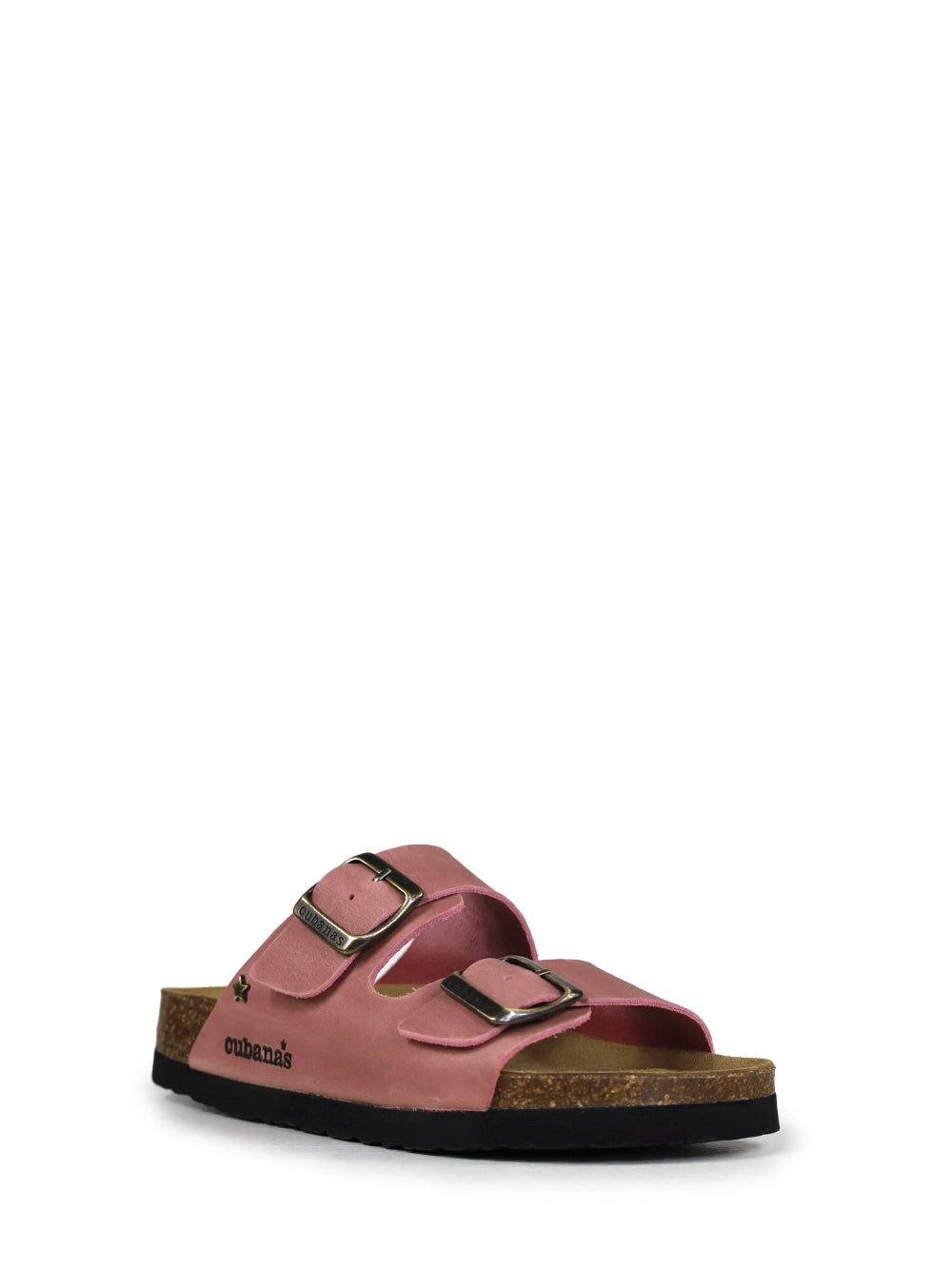 Sandalia Amália de Piel Rosa con Dos Tiras