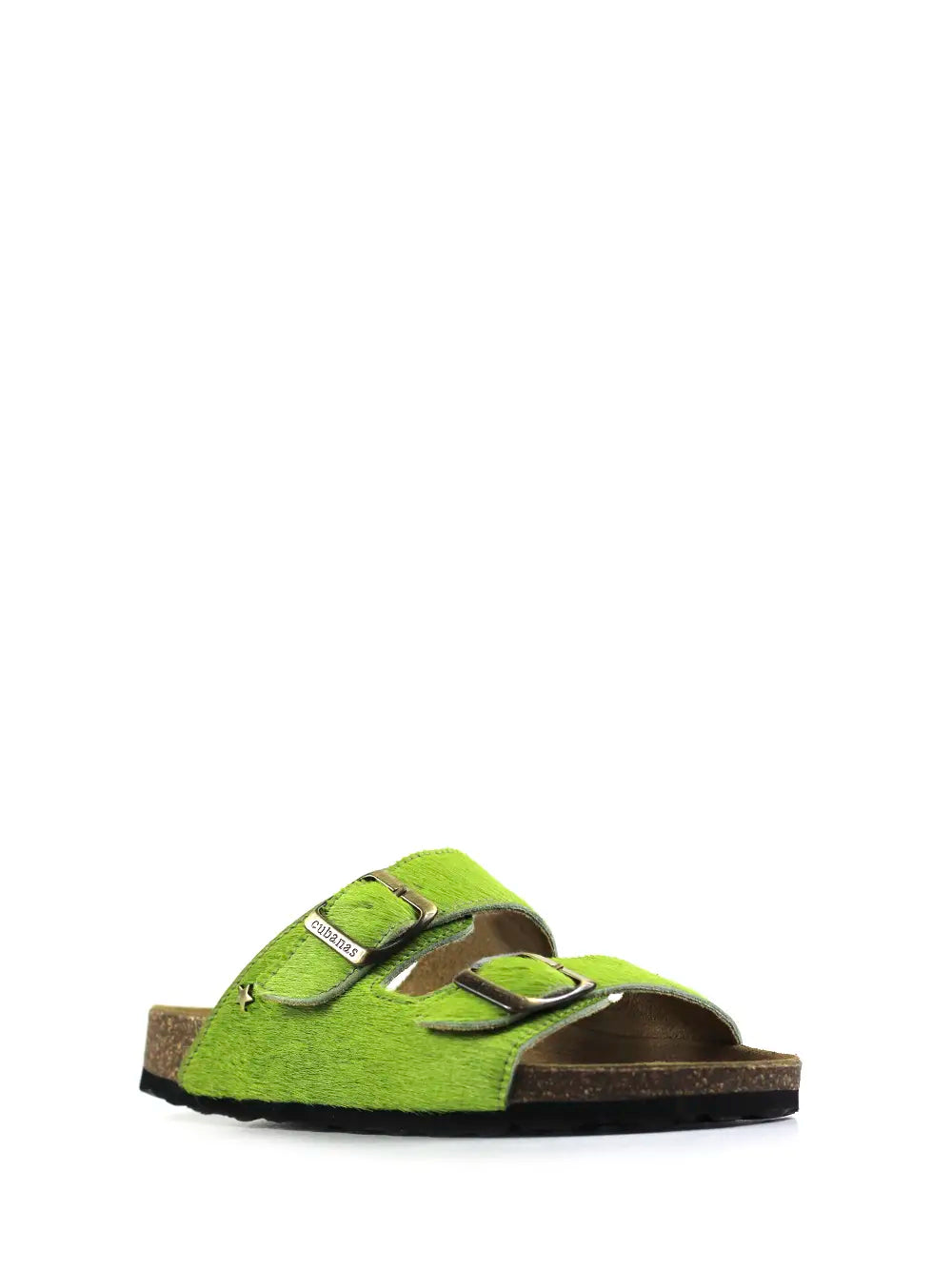 Sandália Amália em Pelo Verde e Duas Tiras