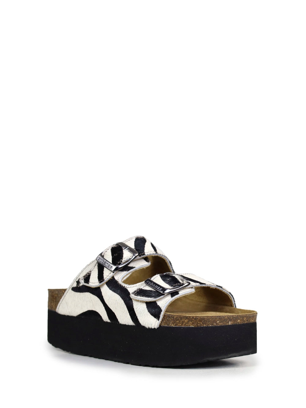 Sandalia Amália Plataforma Animal Print Zebra