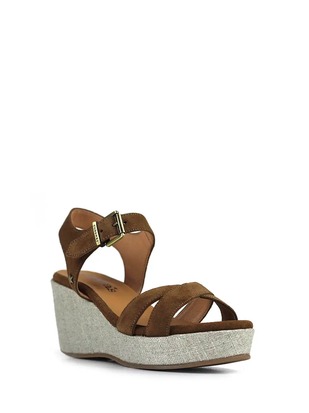 Brown Suede Wedge Sandal