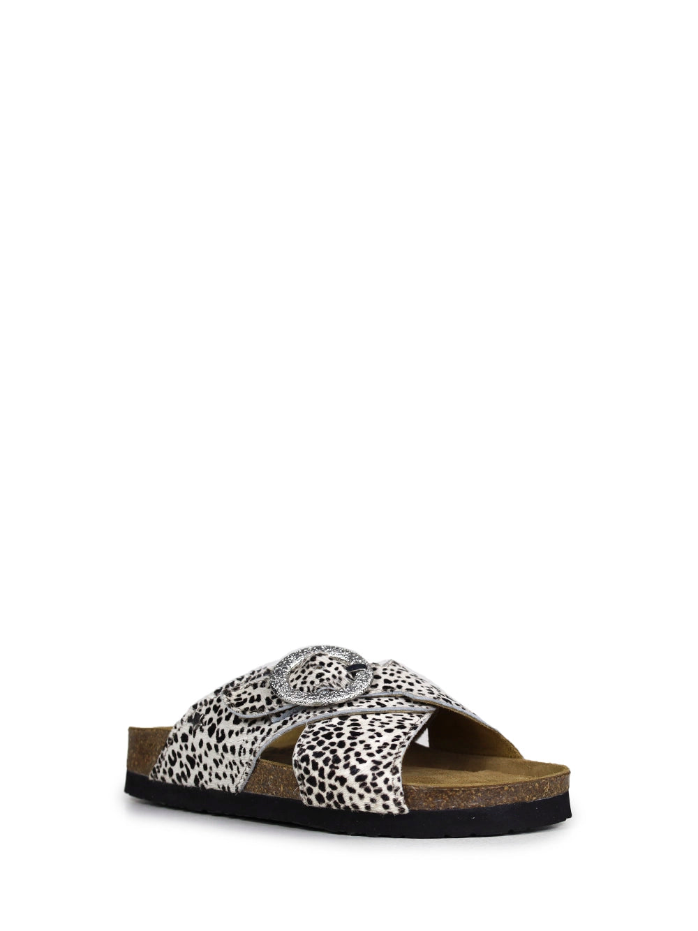 Carmo Sandals in Animal Print and Crisscross Straps