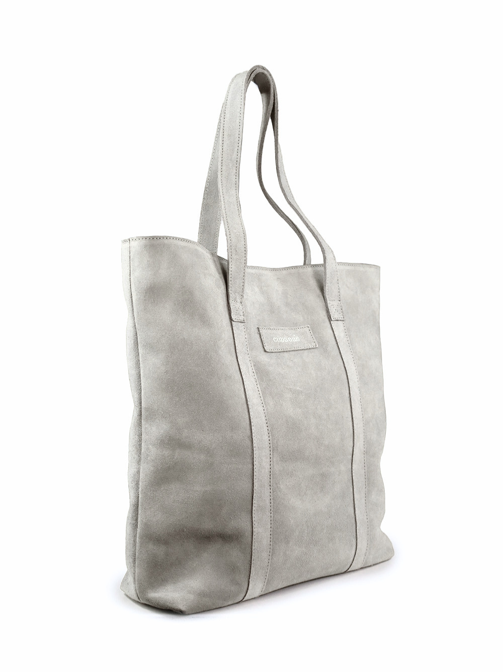 Grey Suede Maxi Bag