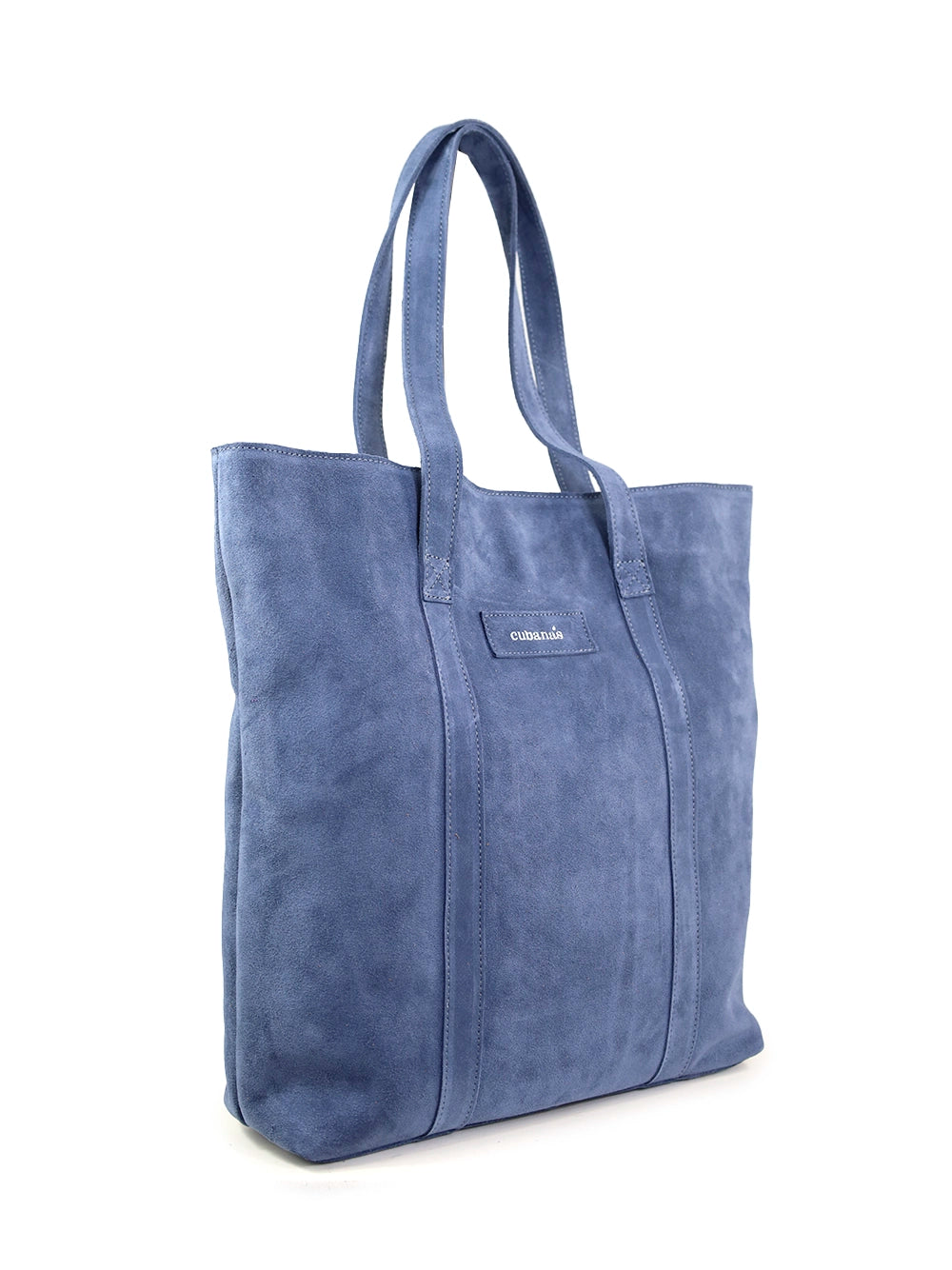 Blue Suede Maxi Bag