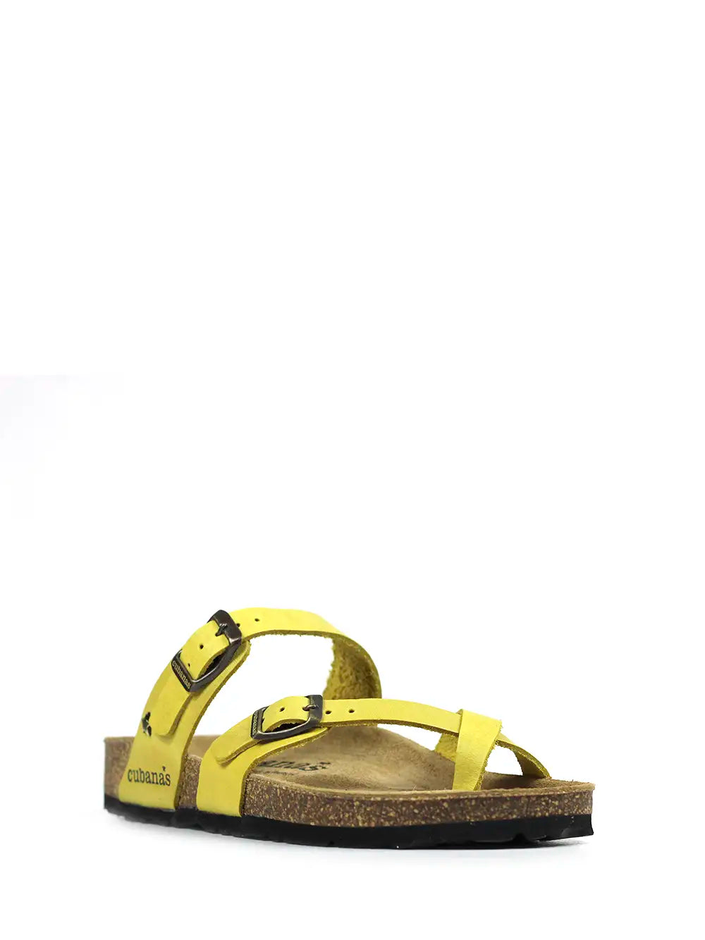 Sandália Nazaré em Pele Amarela e Tiras