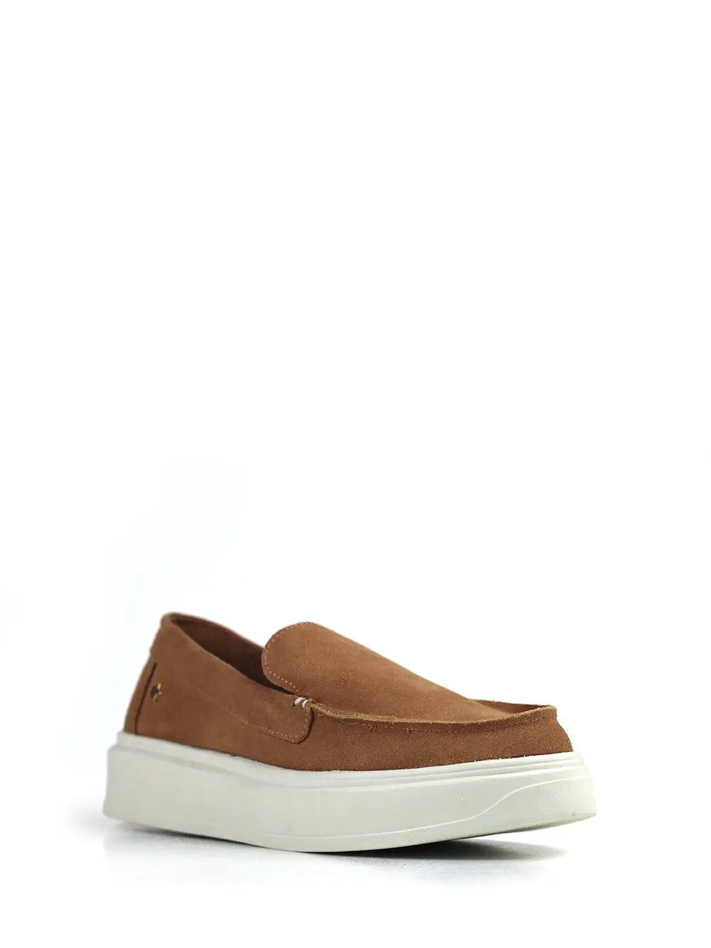 Mocasín de Ante Marrón con Suela Voluminosa