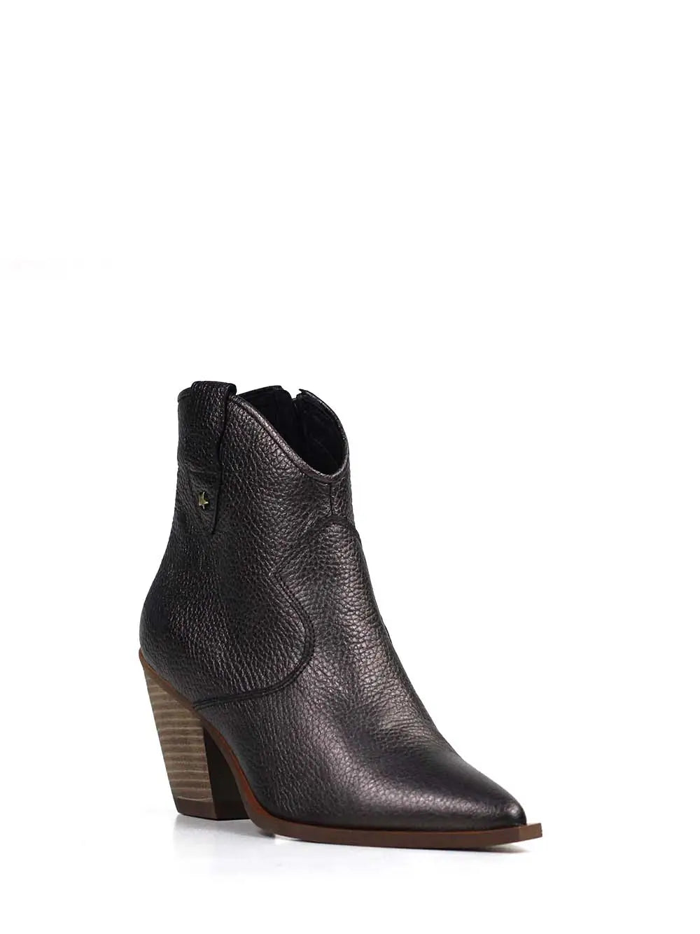 Botte en cuir marron à bout fin