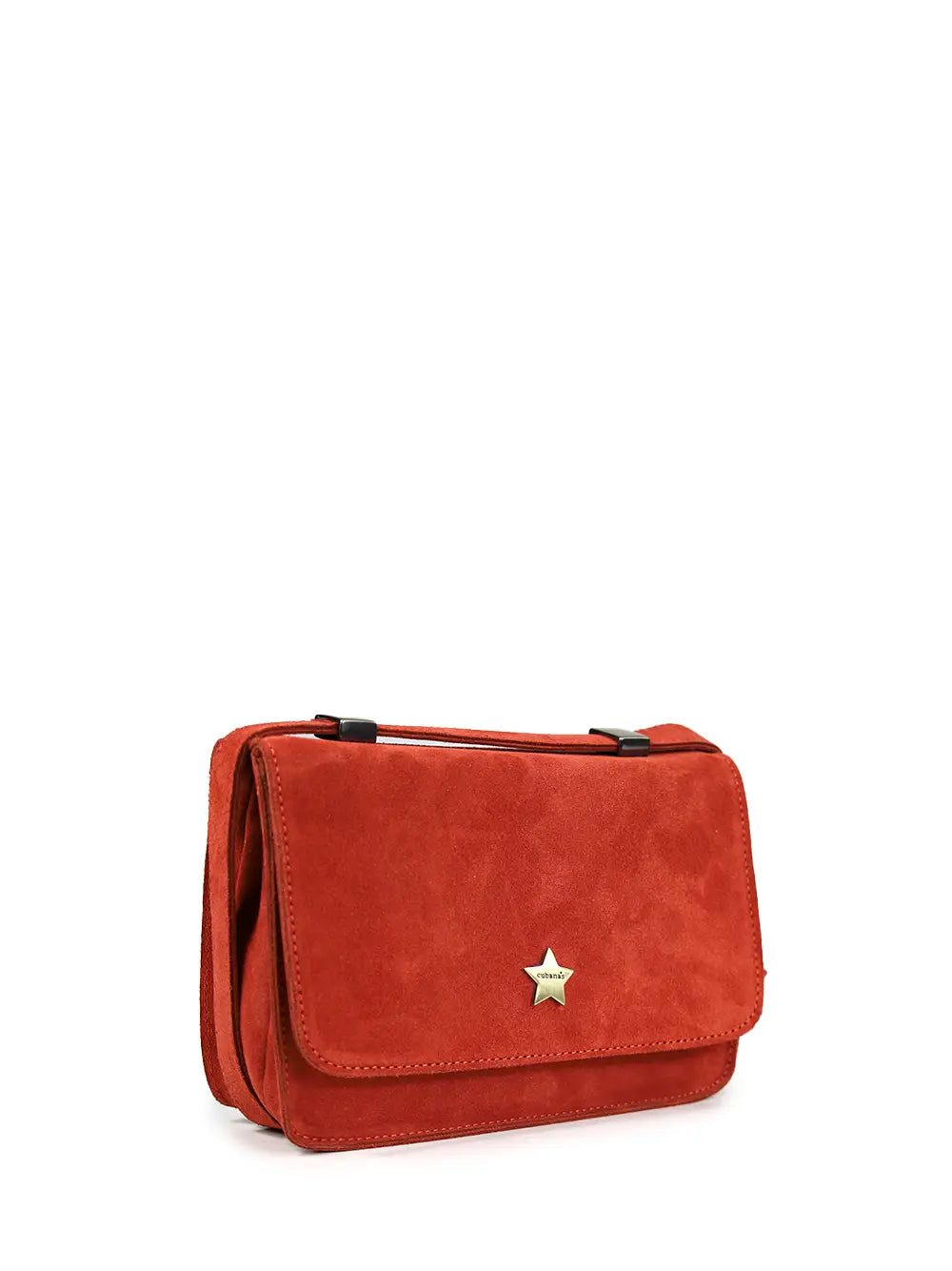 Bolso de Ante Rojo y Asa Cruzada