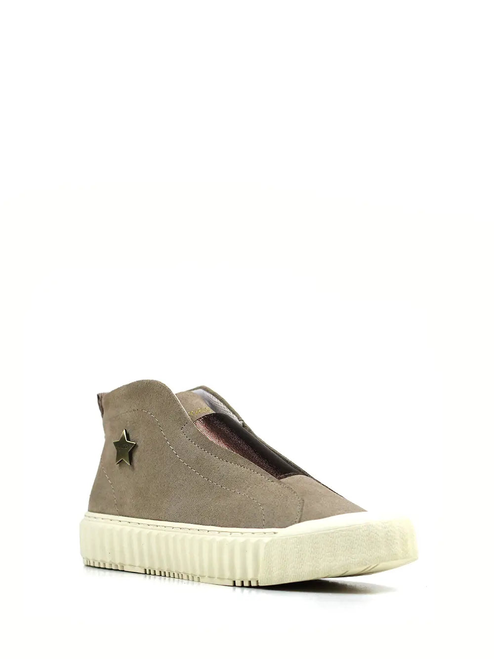 Ténis em Camurça Camel e Sola Volumosa