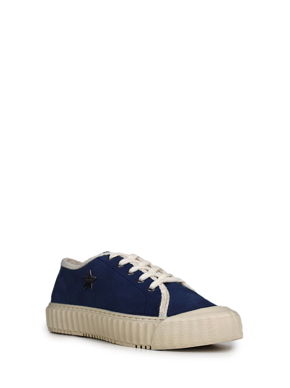Zapatillas de Ante Azul y Suela Plana