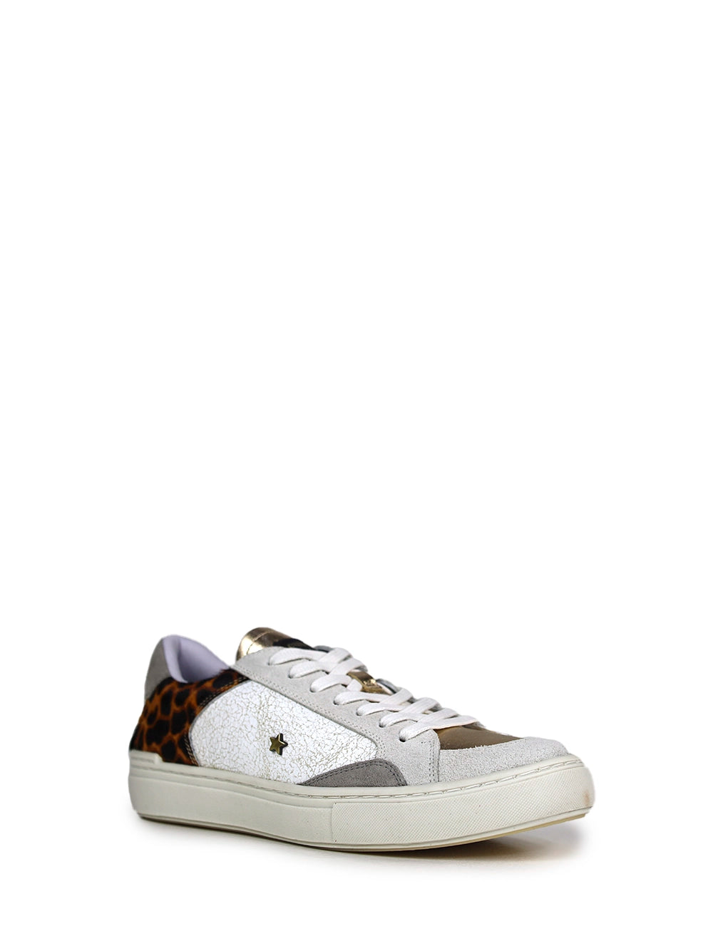 Zapatillas de Piel Blancas y Animal Print Leopardo