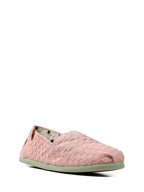 Espadrilles aus hellrosa strukturiertem Stoff