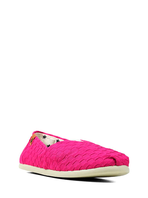 Espadrilles aus strukturiertem rosa Stoff