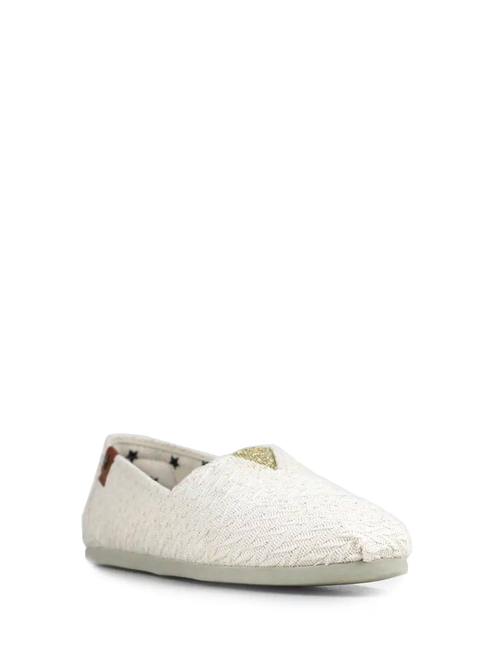 Textured White Fabric Espadrille