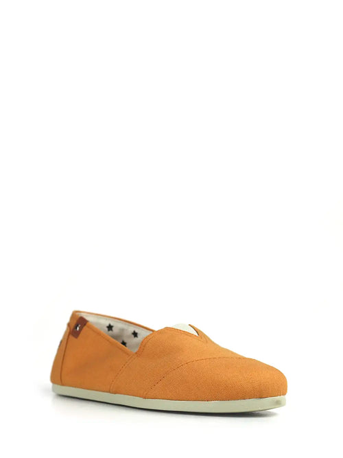 Espadrilles aus orangefarbenem Stoff