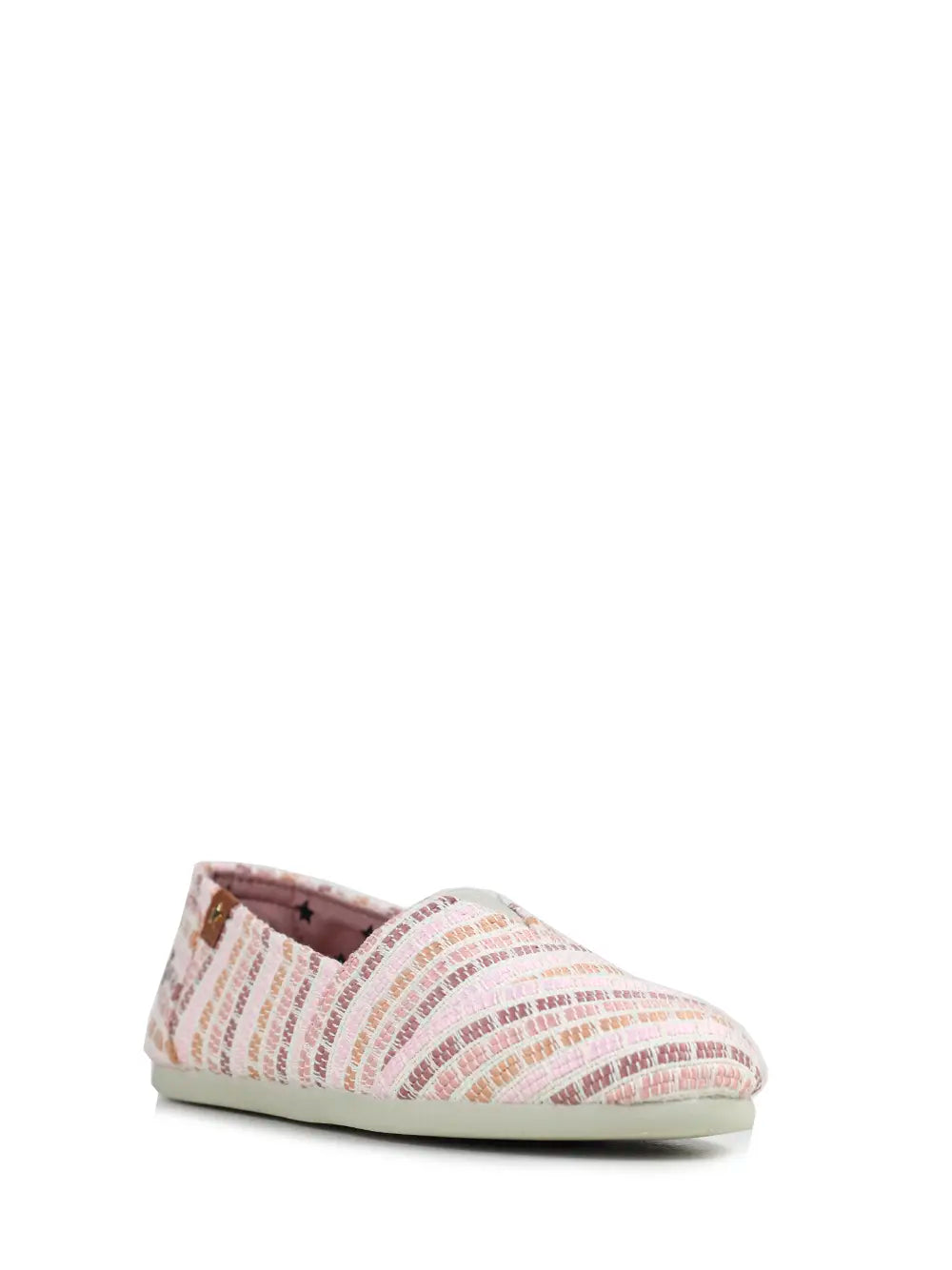 Pink Striped Fabric Espadrille