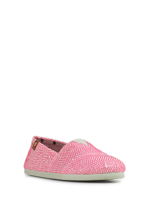 Espadrilles aus strukturiertem rosa Stoff