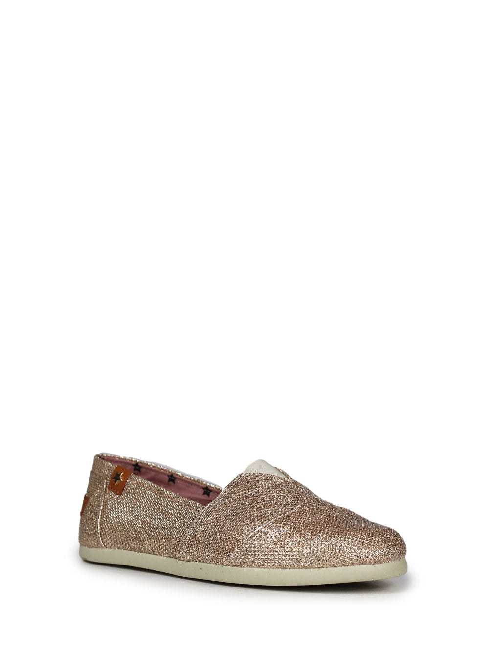Glittery Gold Fabric Espadrille