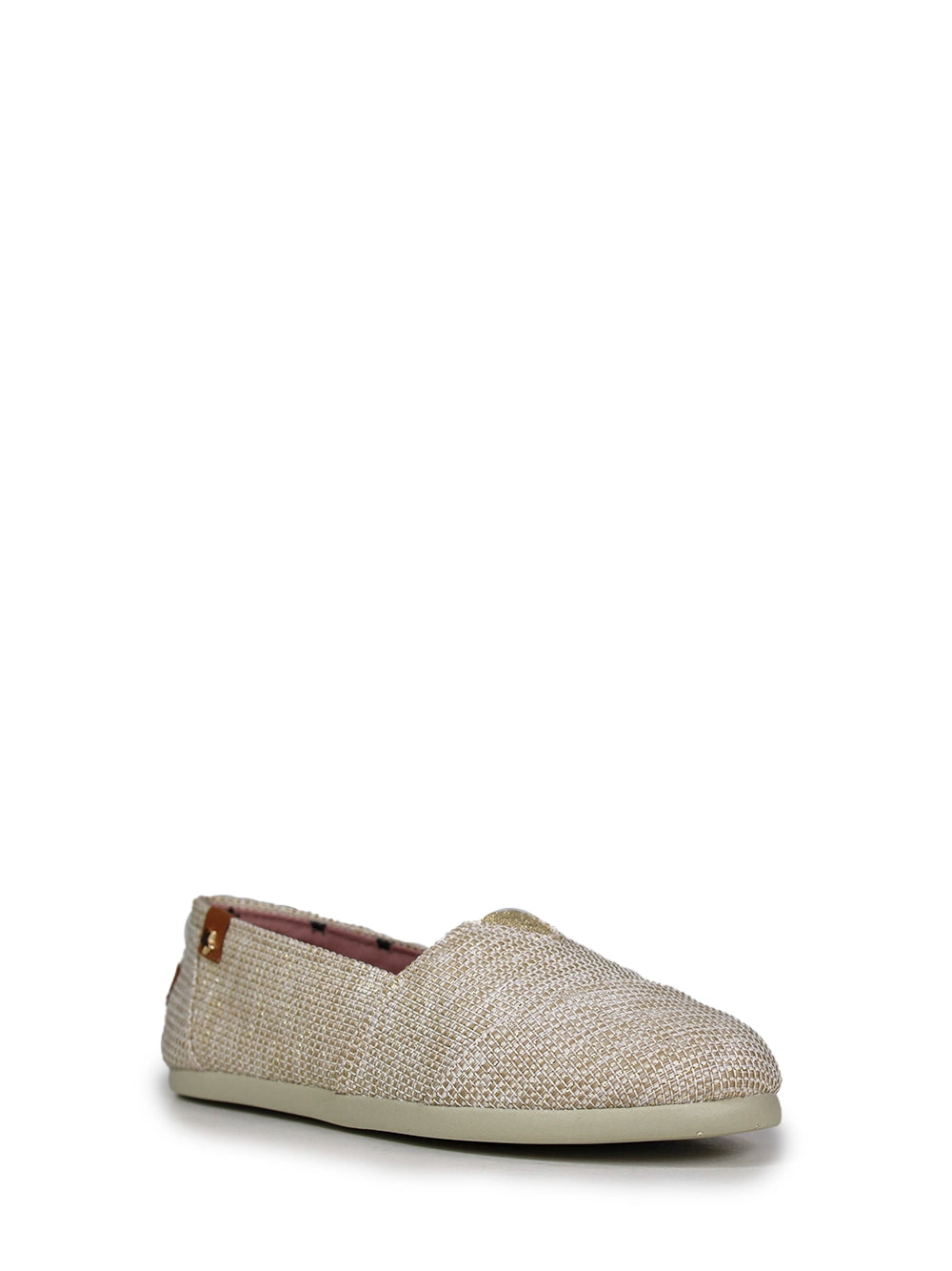 Espadrilles en tissu beige avec texture
