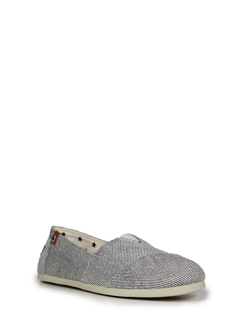 Herren-Espadrilles aus schwarzem und weißem Stoff