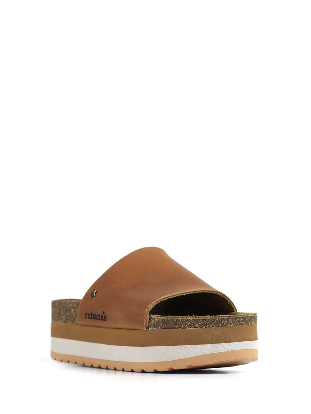 Judite Platform Sandal in Camel Leather