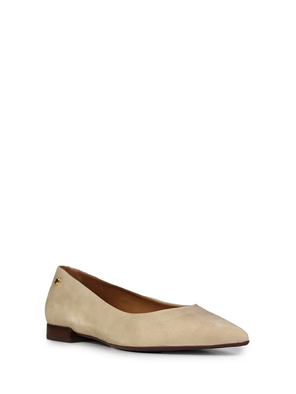 Sabrina en Piel Beige y Puntera Fina