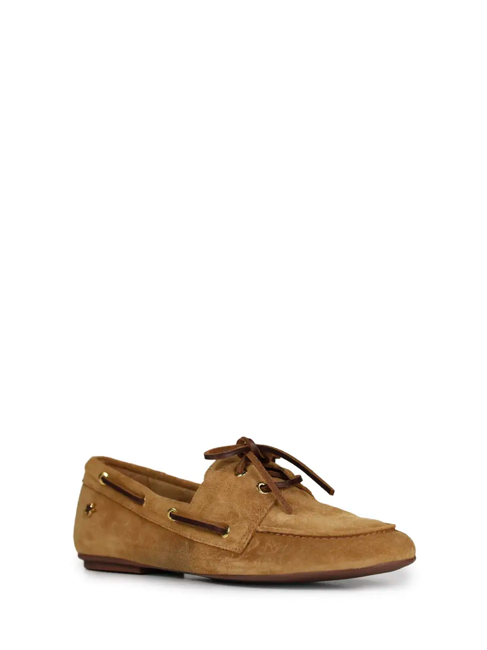 Loafer em Camurça Camel e Laço