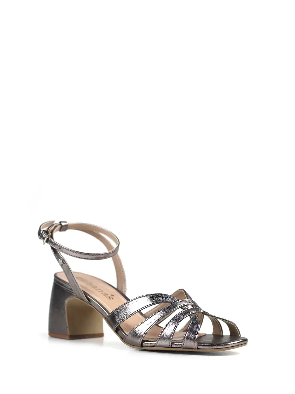 Silver Leather Strappy Sandals