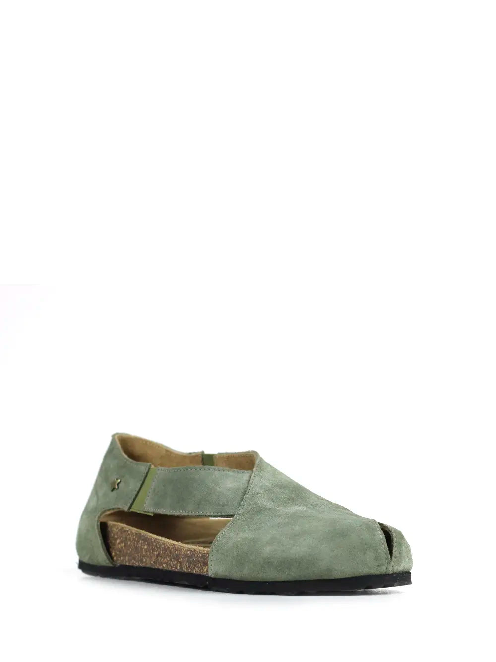 Sandale Leonor en Daim Vert