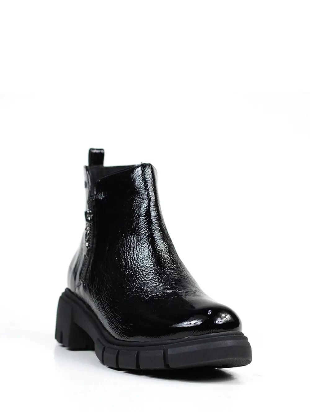 Botte en cuir noir