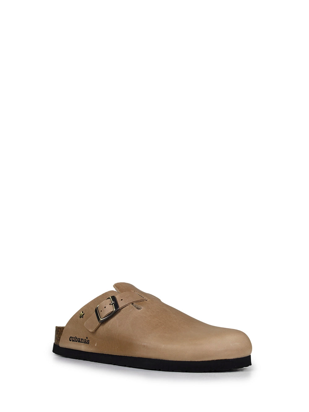 Men's Closed Beige Suede Sandals