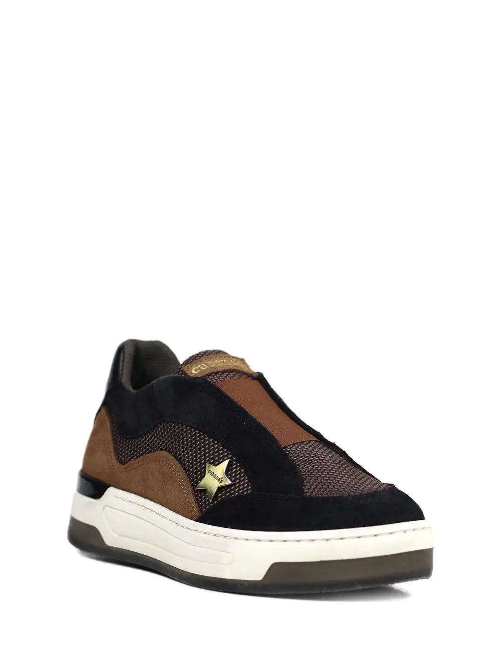 Ténis em Camurça Castanha e Sola Flat