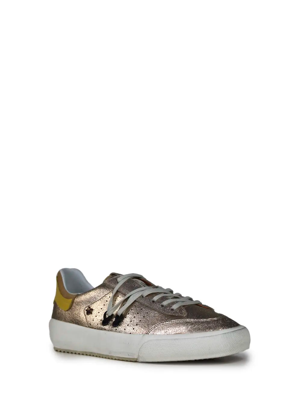 Gold and Yellow Leather Sneakers