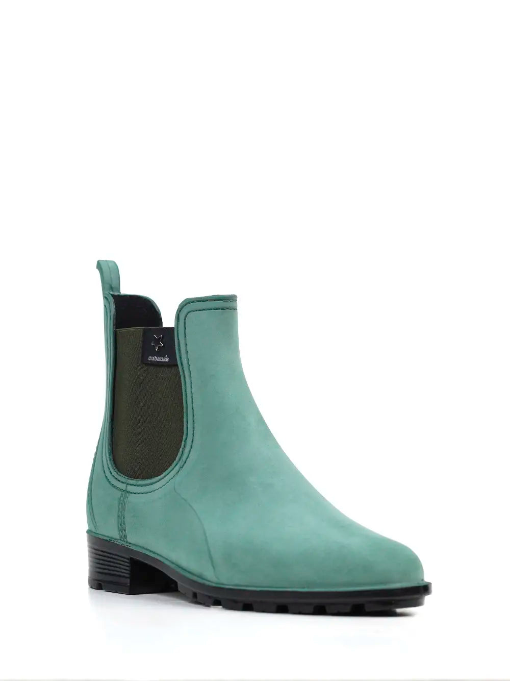 Green Rain Boot with Nubuck Finish