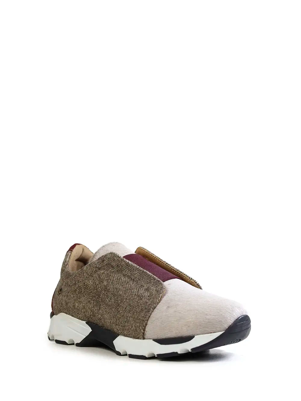 Ténis de Burel Beige com Pelo Branco