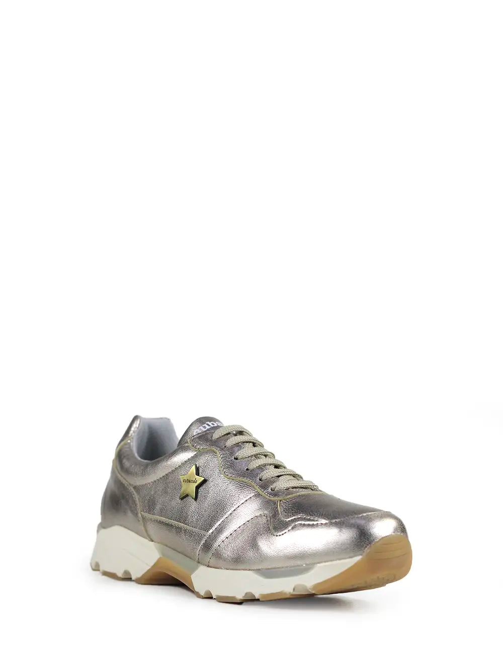 Zapatillas de Piel Dorada