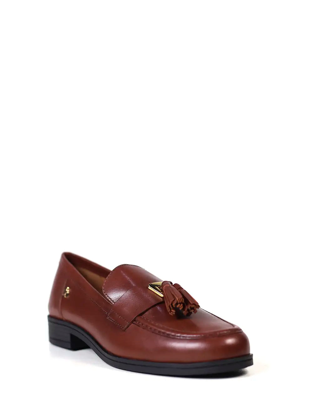 Mocasines de piel marrón con detalle de flecos