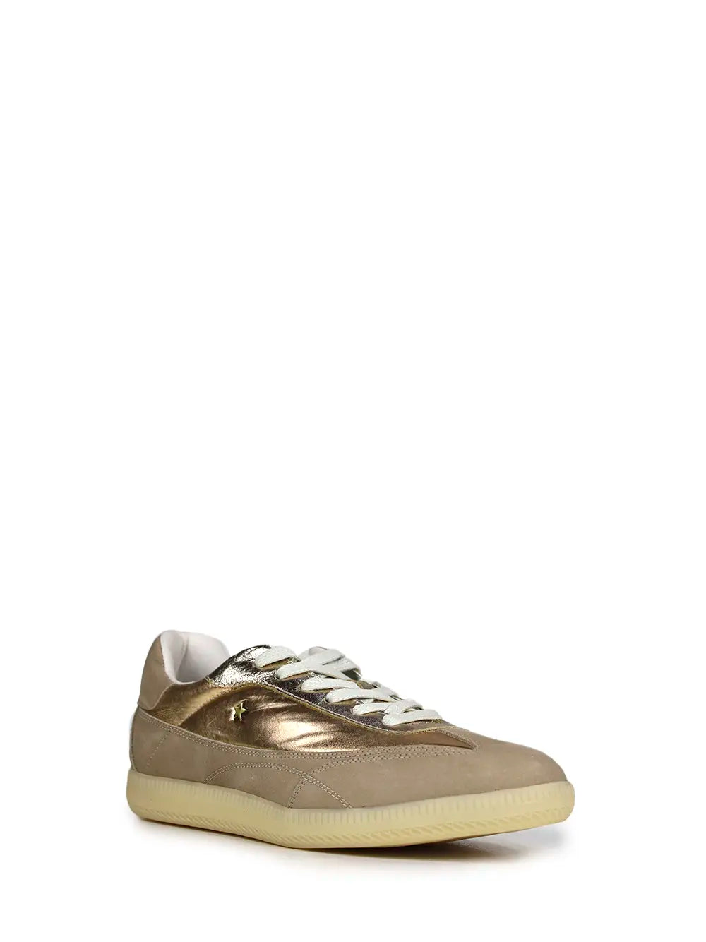 Gold Leather Sneakers