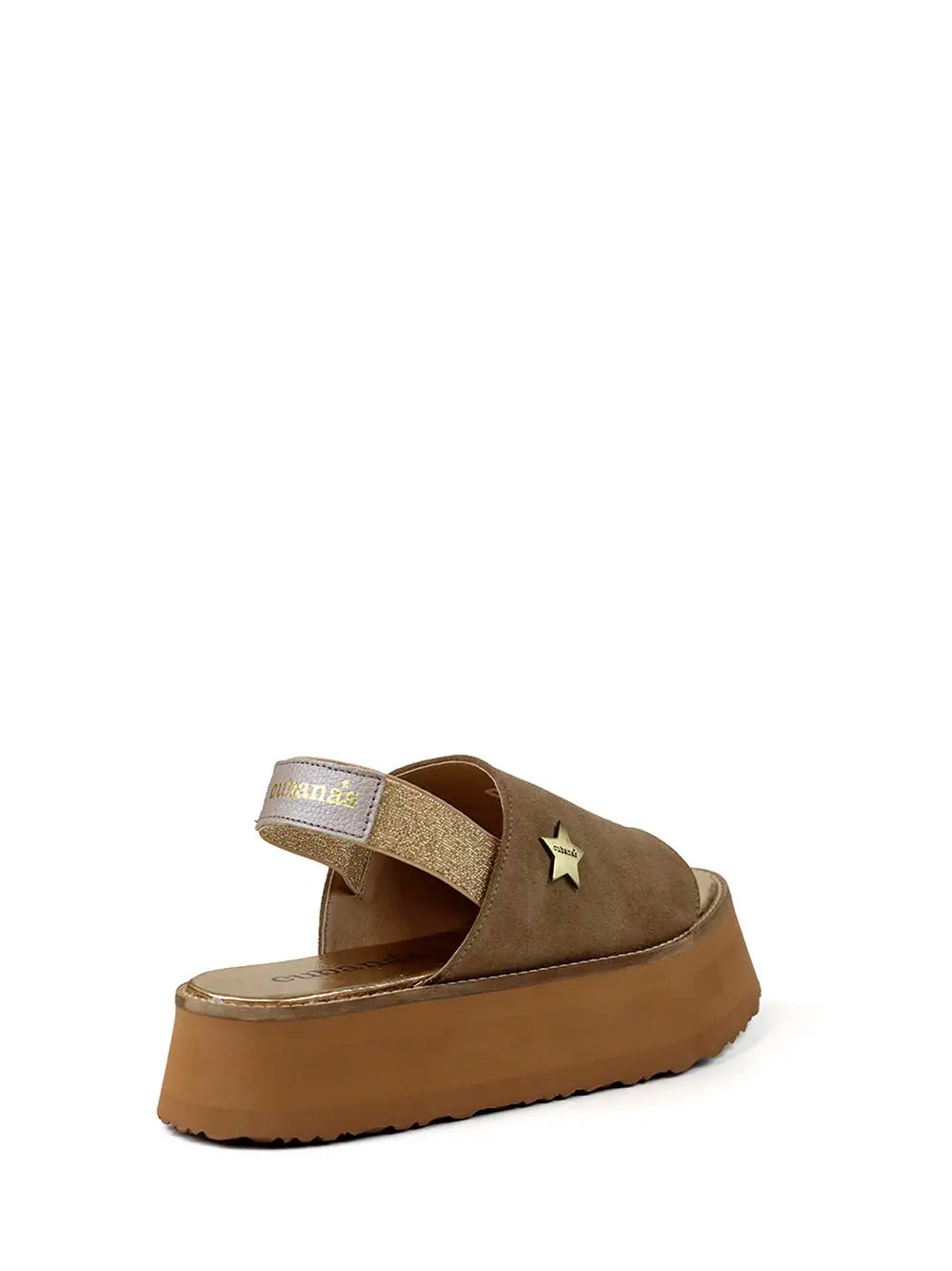 Brown Suede Platform Sandals