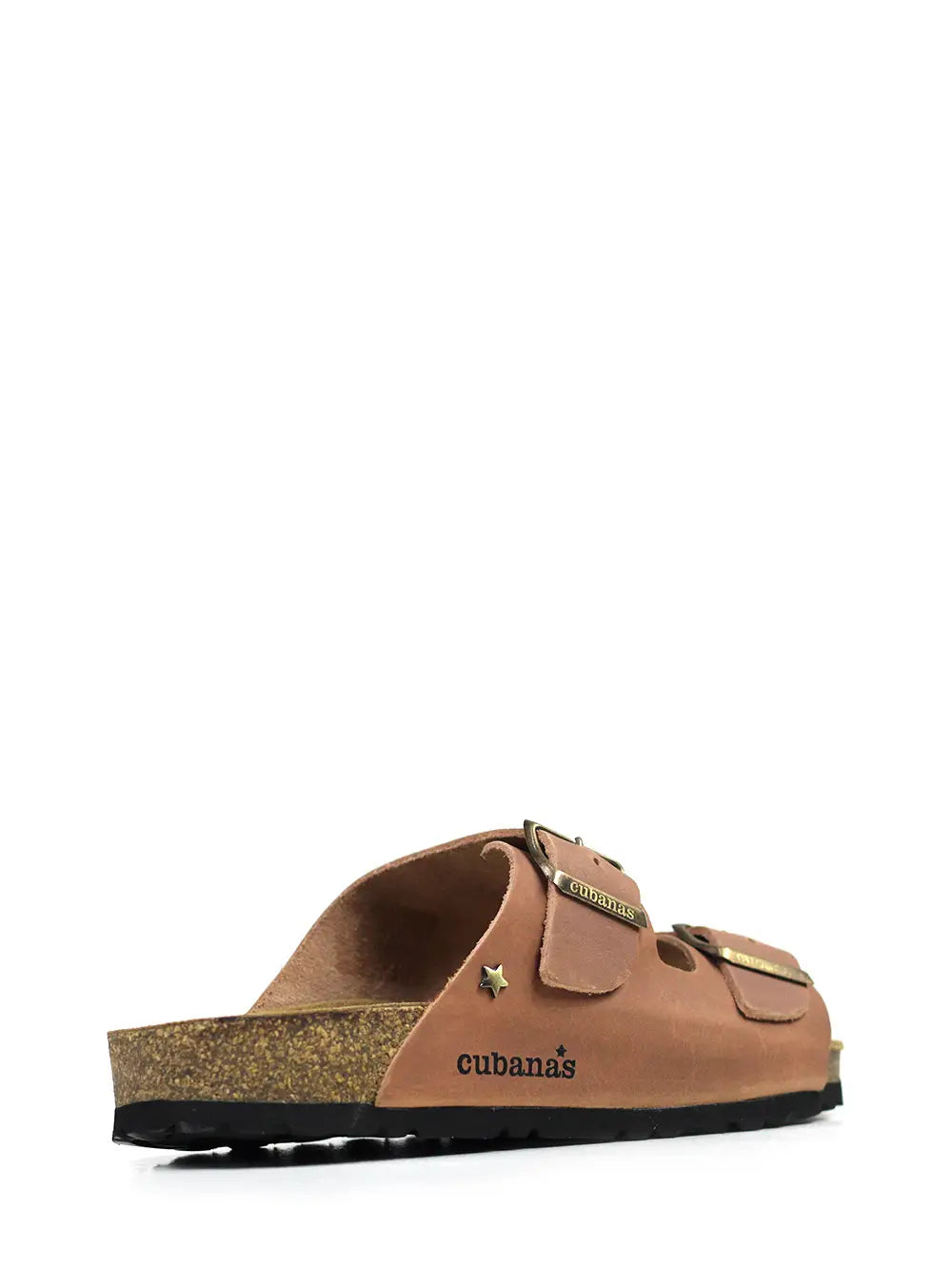 Amalia Sandal in Camel Leather with Two Straps