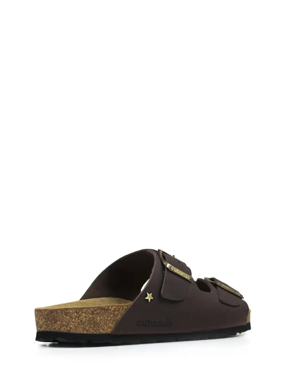 Sandália Amália em Pele Castanha com Duas Tiras